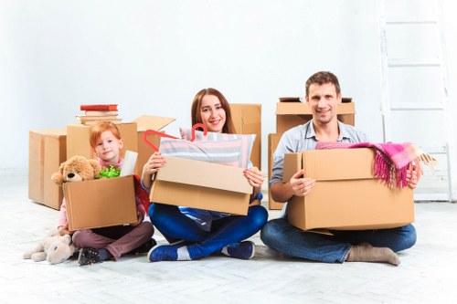 Packing boxes and furniture for a fast Soho relocation service