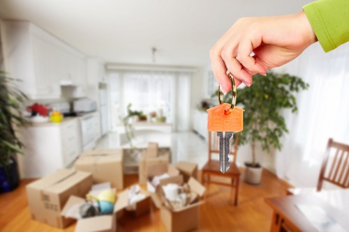 Team handling residential furniture pick-up in Soho apartment
