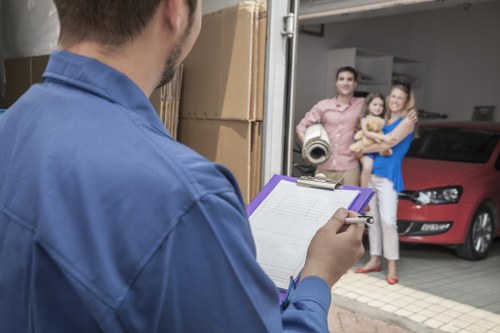 Man and van handling office equipment in central London
