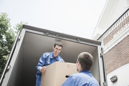 Professional team handling office relocation tasks in a Soho building