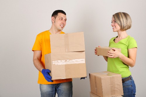 Prepared furniture items ready for transport during a Soho move